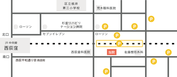 西荻窪駅からの詳細地図